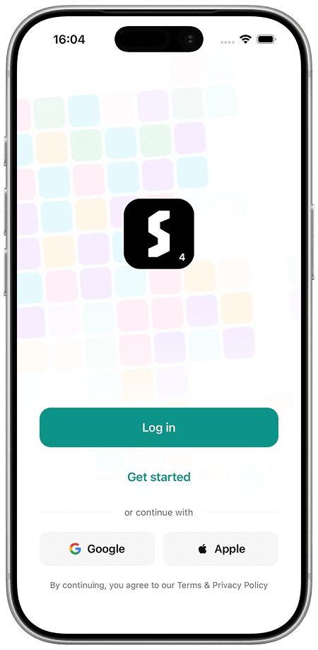 Serif home screen